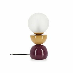 Metalowa lampa stołowa ze szklanym kloszem (wysokość 33 cm) Malton – Bizzotto obraz