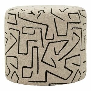 Beżowy puf z materiału bouclé Nairobi – Mauro Ferretti obraz