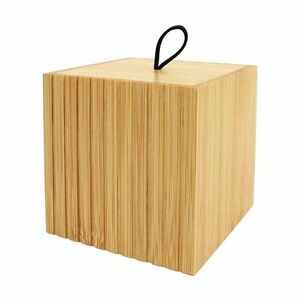 Bambusowy organizer łazienkowy na waciki w naturalnym kolorze Hanoi – douceur d'intérieur obraz