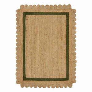 Ciemnozielono-naturalny dywan z juty tkany ręcznie 120x170 cm Grace Green – Flair Rugs obraz