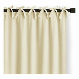 Zasłona częściowo zaciemniająca (dimout) w kolorze kości słoniowej 140x250 cm Carli Tie – Restilo obraz