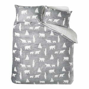 Szara pościel dwuosobowa z materiału sherpa 200x200 cm Cosy Polar Bear – Catherine Lansfield obraz