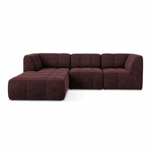 Bordowy aksamitny narożnik (lewostronny/z szezlongiem) Aloha – Makamii obraz