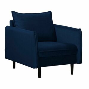 Ciemnoniebieski aksamitny fotel Juli – Ropez obraz