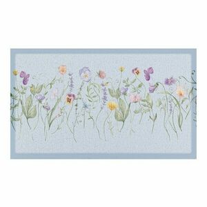 Wycieraczka z PVC 40x70 cm Blue Wild Flowers – Artsy Doormats obraz