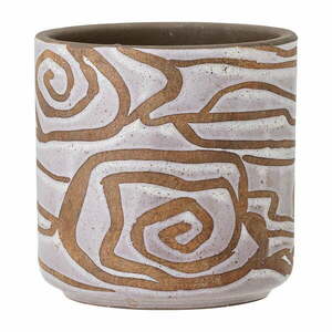 Terakotowa ręcznie wykonana osłonka na doniczkę ø 12 cm Lija – Bloomingville obraz