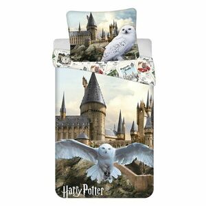 Bawełniana pościel dziecięca jednoosobowa 140x200 cm Harry Potter "Hedwig" – Jerry Fabrics obraz