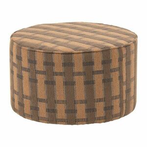 Różowo-brązowy puf z tkaniny szenilowej Sarli – WOOOD obraz