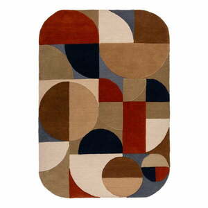 Wełniany dywan tkany ręcznie w kolorze terakoty 120x170 cm Mia Arch – Flair Rugs obraz