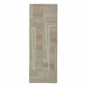 Szarobeżowy wełniany chodnik tkany ręcznie 80x300 cm Lira – Flair Rugs obraz