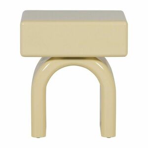 Jasnożółta szafka nocna z połyskiem Zorel – WOOOD obraz