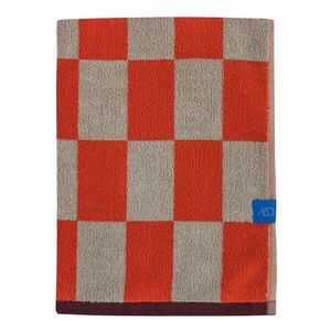 Pomarańczowo-beżowy ręcznik kąpielowy z bawełny organicznej frotte 70x133 cm Retro – Mette Ditmer Denmark obraz