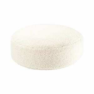 Kremowy dziecięcy worek do siedzenia z materiału bouclé Round – Wigiwama obraz