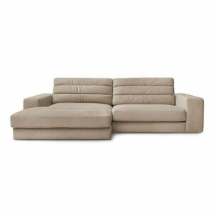 Szarobrązowy aksamitny narożnik (lewostronny/z szezlongiem) Sierra – Bobochic Paris obraz