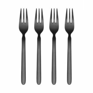 Czarne widelczyki deserowe zestaw 4 szt. ze stali nierdzewnej dla 4 osób Stella – Blomus obraz