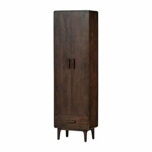 Szafka z litego drewna mango w ciemnym naturalnym kolorze 60x200x35 cm Liya – WOOOD obraz