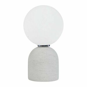 Szara lampa stołowa ceramiczna ze szklanym kloszem (wysokość 22 cm) Jael – Yes Everyday obraz