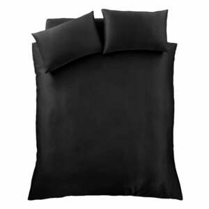 Czarna satynowa pościel dwuosobowa 200x200 cm Silky Soft – Catherine Lansfield obraz