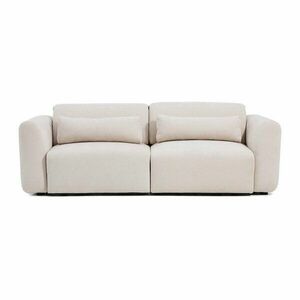 Beżowa częściowo rozkładana/rozkładana sofa z tkaniny szenilowej z szezlongiem 240 cm Lares – Kave Home obraz