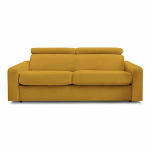 Musztardowa rozkładana sofa 195 cm Monaco – Bobochic Paris obraz