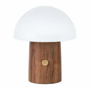 Biała/w ciemnym naturalnym kolorze lampa stołowa LED (wysokość 7 cm) Alice Mushroom – Gingko obraz