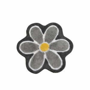 Szary dywanik łazienkowy ø 90 cm Flower – Foutastic obraz