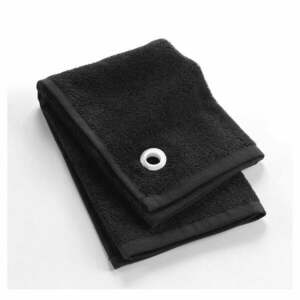 Czarny bawełniany ręcznik frotte 50x50 cm Cuistot – douceur d'intérieur obraz