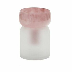 Różowy szklany wazon (wysokość 19 cm) Kelse – Kave Home obraz