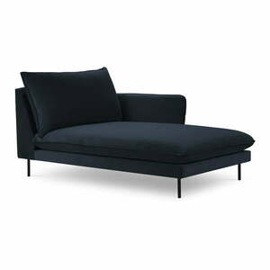 Ciemnoniebieski aksamitny szezlong (prawostronny) Vienna – Cosmopolitan Design obraz