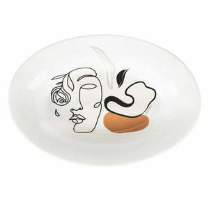 Ceramiczny talerz do serwowania VDE Tivoli 1996 Face to Grey, 48 x 33 cm obraz