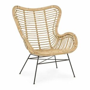 Rattanowy fotel ogrodowy w naturalnym kolorze Casilda – Bizzotto obraz