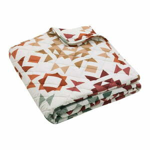 Beżowa narzuta pikowana 220x230 cm Autumn Patchwork Geo – Catherine Lansfield obraz