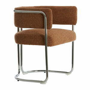 Jasnobrązowy tapicerowany fotel jadalniany z podłokietnikami Adante – Light & Living obraz