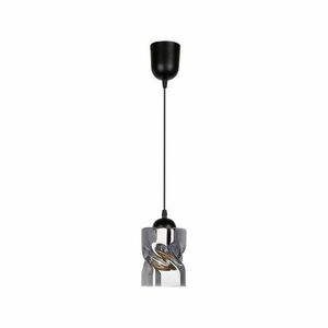 Czarna lampa wisząca ze szklanym kloszem ø 10 cm Felis – Candellux Lighting obraz