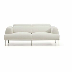 Beżowa częściowo rozkładana sofa z tkaniny szenilowej 214 cm Aurum – Kave Home obraz