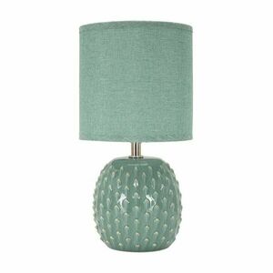 Jasnoniebieska lampa stołowa ceramiczna z tekstylnym kloszem (wysokość 27 cm) Pontus – Mauro Ferretti obraz