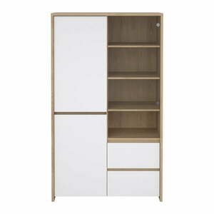 Biało-naturalna witryna w dekorze dębu 100x170x48 cm Next – Tvilum obraz