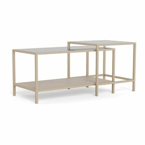 Szare stalowe stoliki zestaw 2 szt. 50x90 cm Seaford – Actona obraz