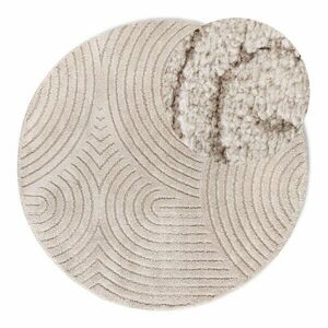 Beżowy okrągły dywan ø 200 cm Panglao New York Taupe – Elle Decoration obraz