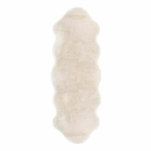 Biała sztuczna skóra Tiseco Home Studio Lambskin, 60x180 cm obraz