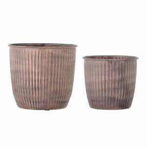 Metalowe osłonki na doniczki zestaw 2 szt. ø 21, 5 cm Kenzie – Bloomingville obraz