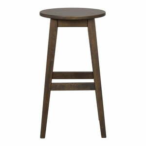 Ciemnobrązowe hokery zestaw 2 szt. z litego drewna dębowego (wysokość siedziska 65 cm) Austin – Rowico obraz