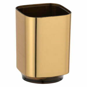 Kubek na szczoteczki do zębów w kolorze złota Wenko Auron obraz