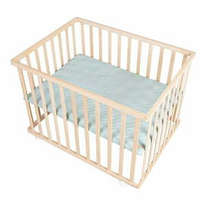 Kojec dla dzieci na kółkach z regulowaną wysokością 75x100 cm w naturalnym kolorze Style – Roba obraz