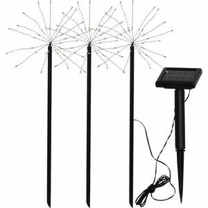 Zewnętrzne lampy solarne LED wbijane zestaw 3 szt. (wysokość 40 cm) Firework – Star Trading obraz