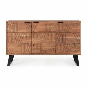 Komoda z litego drewna akacjowego w naturalnym kolorze 130x80x40 cm Isar – Bizzotto obraz