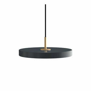 Antracytowa metalowa lampa wisząca LED ze ściemniaczem i metalowym kloszem ø 31 cm Asteria Plus – UMAGE obraz
