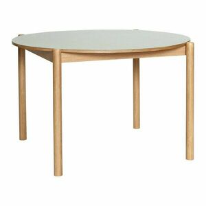 Okrągły stół z litego drewna dębowego ø 115 cm Oblique – Hübsch obraz