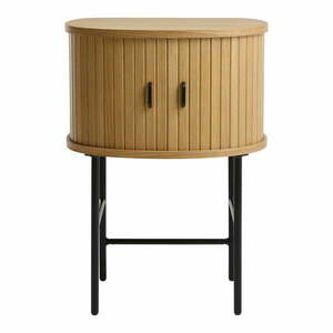 Szafka nocna w naturalnym kolorze Nola – Unique Furniture obraz