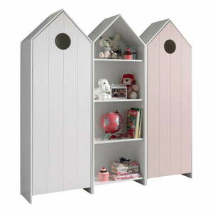 Biało-jasnoróżowa szafa dziecięca otwarta 173x171, 5 cm CASAMI – Vipack obraz